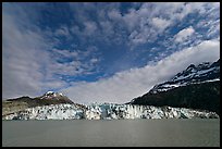 Wide face of Lamplugh glacier. Glacier Bay National Park, Alaska, USA. (color)