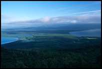 Brooks camp and river seen from Dumpling mountain in summer. Katmai National Park ( color)