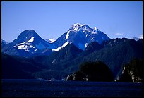 Mountains seen from Aialik Bay. Kenai Fjords National Park, Alaska, USA. (color)
