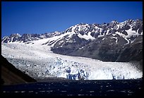 Tidewater glacier and mountains. Kenai Fjords National Park, Alaska, USA. (color)