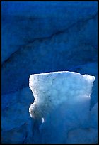 Glacial ice detail at the terminus of Exit Glacier. Kenai Fjords National Park, Alaska, USA.