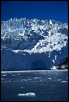 Front of Aialik Glacier, Aialik Bay. Kenai Fjords National Park, Alaska, USA.