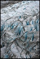 Crevasses on Exit glacier. Kenai Fjords National Park, Alaska, USA. (color)