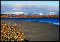 Kobuk River and Baird mountains with fresh dusting of snow, morning. Kobuk Valley National Park ( color)
