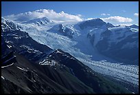 Root glacier seen from Donoho Peak, morning. Wrangell-St Elias National Park ( color)