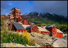 Kennecott abandonned mining buildings. Wrangell-St Elias National Park, Alaska, USA. (color)