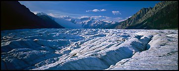Glacier with crevasses. Wrangell-St Elias National Park (Panoramic color)