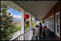 Porch of Kennicott Lodge. Wrangell-St Elias National Park ( color)