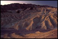 Zabriskie point at dusk. Death Valley National Park, California, USA.