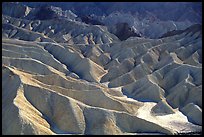 Eroded badlands near Zabriskie Point. Death Valley National Park, California, USA. (color)