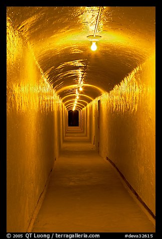Access tunnel to Furnace Creek Inn by night. Death Valley National Park, California, USA.