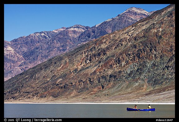 Canoe and Black Mountains. Death Valley National Park, California, USA.