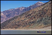 Canoe and Black Mountains. Death Valley National Park, California, USA.