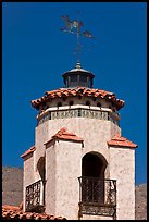 Tower and weathervane, Scotty's Castle. Death Valley National Park, California, USA. (color)