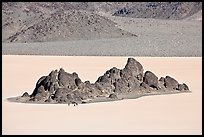 Grandstand and Racetrack playa. Death Valley National Park, California, USA. (color)