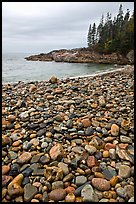 Pebbles and cove, Hunters beach. Acadia National Park ( color)