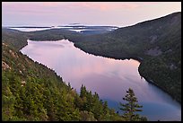 Jordan Pond from above, sunset. Acadia National Park ( color)