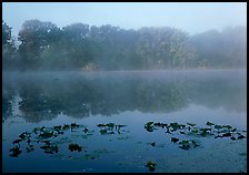 Mist on Kendall Lake, Virginia Kendall Park. Cuyahoga Valley National Park, Ohio, USA.