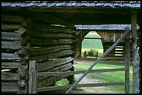 Historic barns, Cades Cove, Tennessee. Great Smoky Mountains National Park, USA.