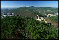 View of Hot Springs from Hot Springs Mountain Tower in winter. Hot Springs National Park, Arkansas, USA.