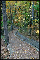 Built trail and fall colors, Hot Spring Mountain. Hot Springs National Park ( color)