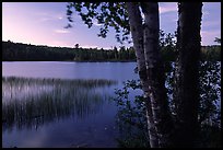 West Chickenbone lake at dusk. Isle Royale National Park, Michigan, USA. (color)