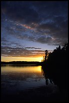 Lake Chippewa at sunset. Isle Royale National Park, Michigan, USA.