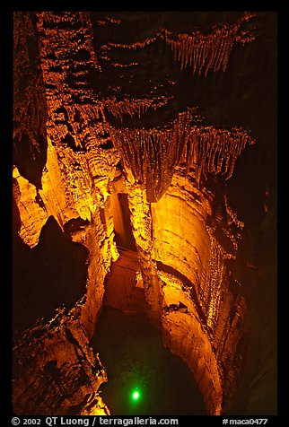 Crystal Lake seen from shaft above. Mammoth Cave National Park (color)