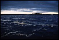Choppy Kabetogama Lake waters during a storm. Voyageurs National Park, Minnesota, USA.