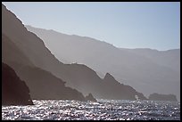 Coastline and ridges, Santa Cruz Island. Channel Islands National Park, California, USA. (color)