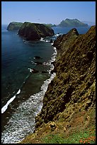 Cliffs near Inspiration Point, East Anacapa Island. Channel Islands National Park, California, USA. (color)