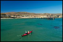 Kayakers in Bechers Bay, Santa Rosa Island. Channel Islands National Park ( color)