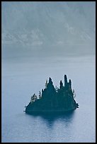 Phantom ship and cliffs. Crater Lake National Park, Oregon, USA.