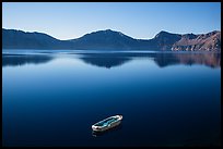 Tour boat and blue lake. Crater Lake National Park ( color)