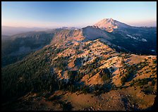 Chain of mountains around Lassen Peak, late afternoon. Lassen Volcanic National Park ( color)