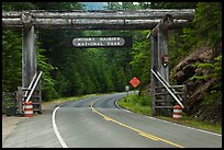 Park entrance gate. Mount Rainier National Park ( color)