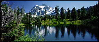 Mount Shuksan,  North Cascades National Park.  (Panoramic color)