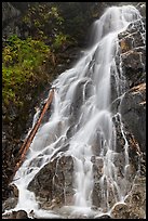 Waterfall along North Fork of the Cascade River, North Cascades National Park.  ( color)