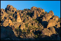 High Peaks pinnacles, late afternoon. Pinnacles National Park, California, USA. (color)