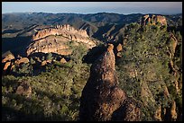 Balconies and pinnacle early morning. Pinnacles National Park, California, USA. (color)