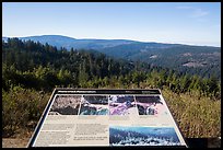 Redwood Creek watershed restoration interpretive sign. Redwood National Park, California, USA.