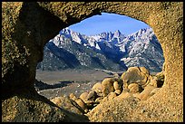 Alabama hills arch I and Sierras, early morning. Sequoia National Park, California, USA.