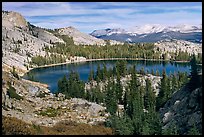 May Lake, granite domes, and forest. Yosemite National Park, California, USA. (color)