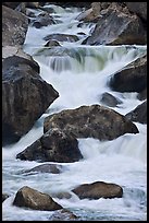 Boulders and rapids, Lower Merced Canyon. Yosemite National Park ( color)