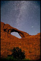 Skyline Arch and Milky Way. Arches National Park ( color)