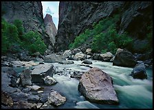 Gunisson river near  Narrows. Black Canyon of the Gunnison National Park ( color)
