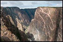 Painted wall from south rim. Black Canyon of the Gunnison National Park, Colorado, USA. (color)
