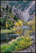 Gunnison river in autumn, East Portal. Black Canyon of the Gunnison National Park, Colorado, USA.