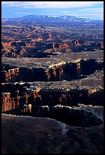 Monument basin from Grand View Point, Island in the Sky, late afternoon. Canyonlands National Park ( color)
