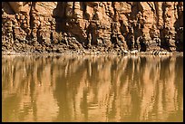 Cliffs reflections, Colorado River. Canyonlands National Park, Utah, USA.
